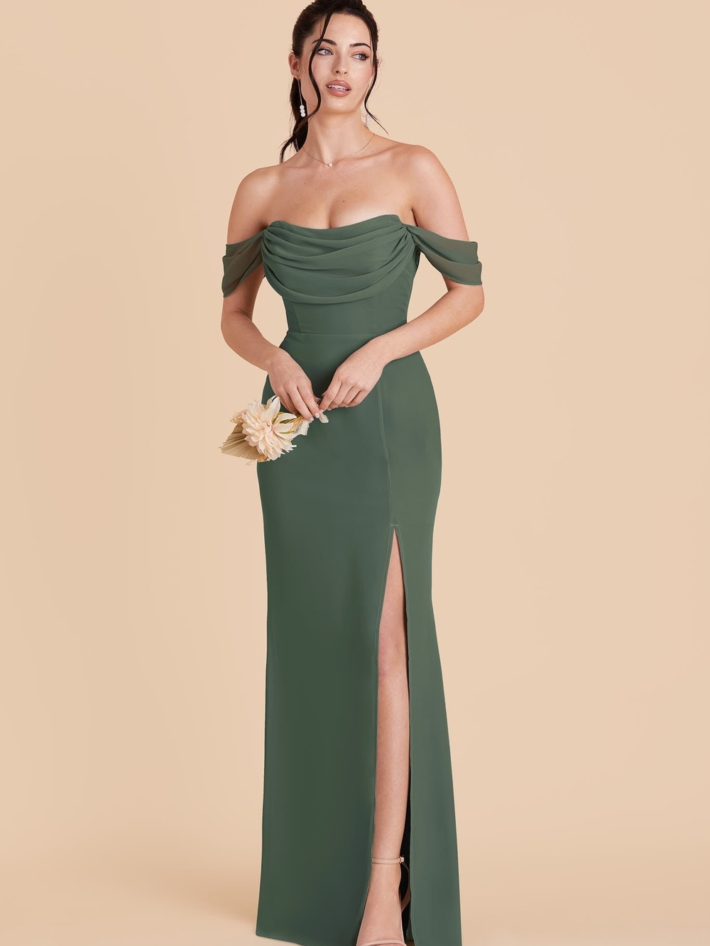 Birdy Grey Bridesmaid Dress In Eucalyptus Chiffon